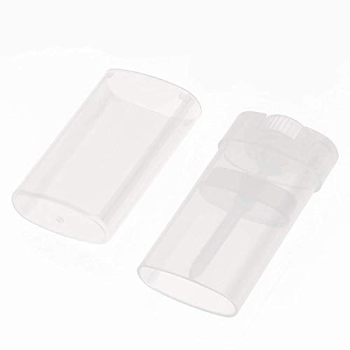 20 Pcs 15ML Clear Empty Plastic Oval Deodorant Containers Lipstick Lip Balm Tubes 0.5 Oz Oval Twist-Up Refillable Tubes BPA Free for DIY Lip Balm Lipstick Crayon Chapstick Homemade Aromatherapy