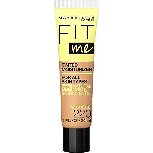 Maybelline Fit Me Tinted Moisturizer, Natural Coverage, Face Makeup, 220, 1 Count