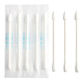 Olive Oil Makeup Remove Cotton Swabs - Individually Wrapped Double Tipped Paper Sticks, 100 Count (Round/Pointed End)