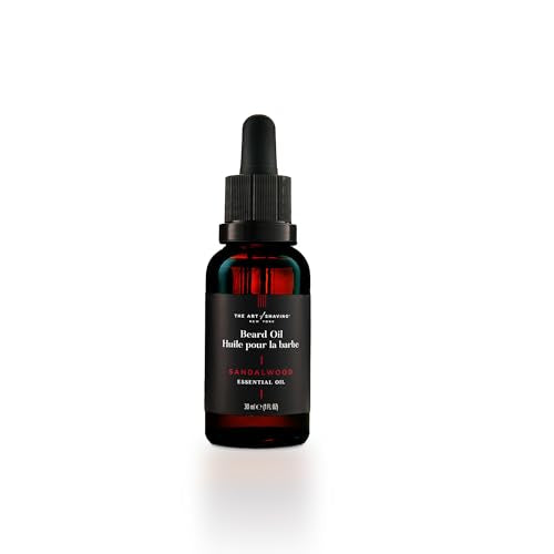 The Art of Shaving Beard Oil ? Tames & Moisturizes Beard & Mustache Hair Leaving a Healthy Shine with a Non Greasy Finish ? Award-Winning Sandalwood Scent, 1 oz
