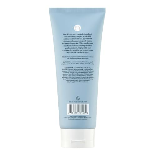 Naturium Multi-Calm Cream Cleanser, Hydrating Face Wash for Eczema-Prone Skin, 210 mL / 7.1 fl oz