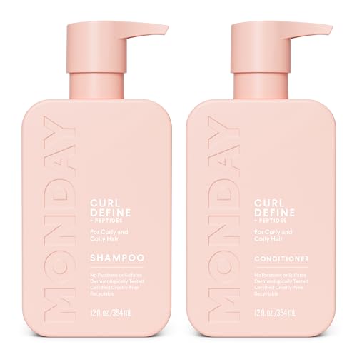 MONDAY HAIRCARE Curl Define Shampoo & Conditioner Set 12oz Pack of 2