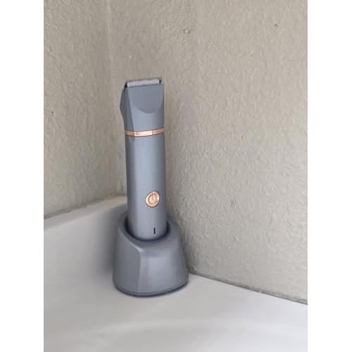 Bikini Trimmer for Women Pubic Hair: 2 in 1 Electric Razors for Women - Rechargeable Electric Shaver - IPX7 Waterproof Lady Shaver for Travel & Shower Use (Paris Blue)