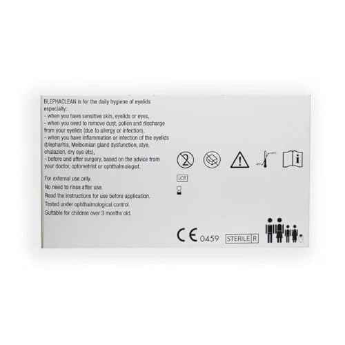 Blephaclean 40 Sterile Eyelid Wipes For Blepharitis by Blephaclean