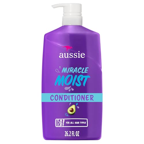 Aussie Miracle Moist Conditioner with Avocado & Jojoba Oil, 26.2 fl oz