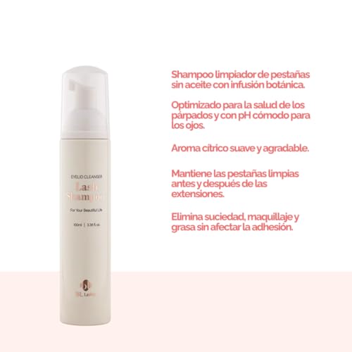 BL Lashes Eyelash Shampoo with Brush - Gentle Lash Cleanser 50ml