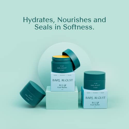 Bare August Glass Foot File & Foot Cream Bundle for Dry, Cracked Heels & Feet