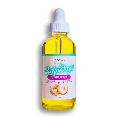 Canvas Beauty Body Drops, Glazed Donut - With Coconut Oil, Jojoba Oil & Vitamin E