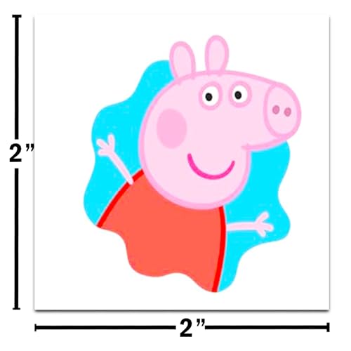 Peppa Pig Temporary Tattoos - 72 Pack Party Favors