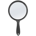 D Handheld Double Sided Makeup Mirror with Handle - Black, 8.2x4.5 inches, 1X & 2X Magnification, Travel Portable