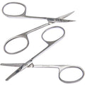 Ontaki Curved & Rounded Facial Hair Scissors - Silver, Ambidextrous - Precision Curved Mustache Trimming Scissors - Versatile Beard Nose Trimmer - Professional Alloy Steel Mustache Grooming