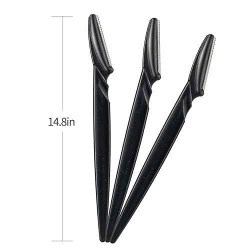 40pcs Eyebrow Razor for Women, Newbie Friendly Dermaplane Razor, Face Razors and Shaver Dermaplaning with Protective Covers (Black)