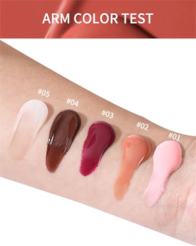 Fafamoon Peptide Lip Gloss Set - 5 Colors, Non-Sticky & Hydrating