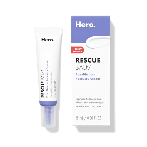 Hero Cosmetics Rescue Balm (New Formula)-The Post-Blemish Cream to Boost Hydration and Improve the Look of Post-Blemish Marks. Derm-Tested. New Formula. Won¡¯t Clog Pores. 15mL