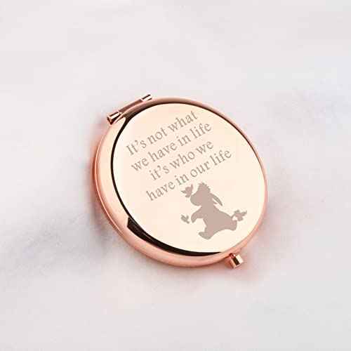 WUSUANED Donkey Makeup Mirror It¡¯s Not What We Have in Life It¡¯s Who We Have in Our Life Jewelry Donkey Lover Gift