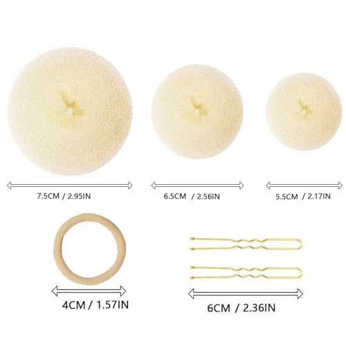 Blonde Hair Bump It Volume Base Sponge Donut Styling Tool
