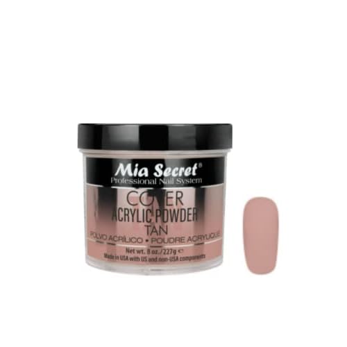 Mia Secret Cover Tan Acrylic Powder MADE IN USA Multiple Sizes (8 oz)