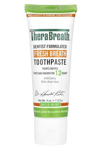 TheraBreath Breath Freshening Toothpaste 4 oz for Bad Breath & Oral Health