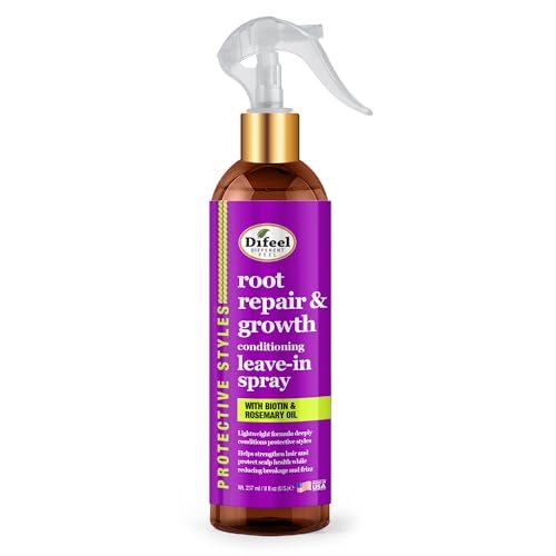 Difeel Root Repair & Growth Leave-In Spray for Hair Strength & Frizz Control 8oz