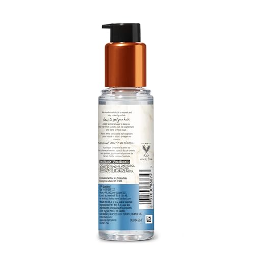 Hair Food Sulfate Free Hair Oil Dye Free Smoothing and Nourishing Treatment, Coconut, Hair Food, 3.2 FL OZ
