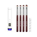 French Manicure Nail Brush Set 4Pc with UV Nail Lamp