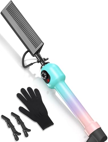 DAN Technology Electric Hot Comb for Wigs - Ceramic Straightening Comb with Adjustable Temp Dial 280-450°F