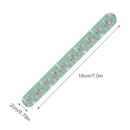12Pcs Christmas Nail Files Double Sided Nail File and Buffers Emery Boards for Natural and Acrylic Nails Manicure Pedicure Tools Random Style