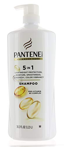 Set Pantene Advanced Care Shampoo and Conditioner 5 in 1 Moisture, Strength, Smoothness, Pro-vitamin B5 Complex 38.2 FL/OZ each - Packaging May Vary