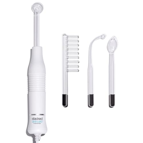 StackedSkincare High Frequency Facial Wand with Glass Electrodes