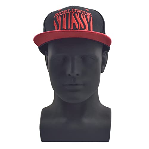 Male Mannequin Head 34cm Matte Black Display Stand