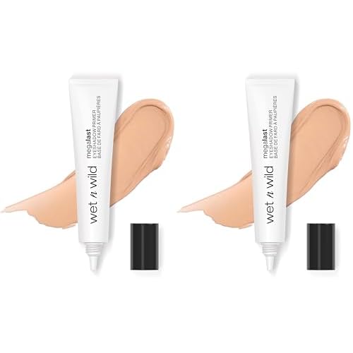 wet n wild Megalast Eyeshadow Primer, lightweight formula, inflused with Vitamin E (Pack of 2)