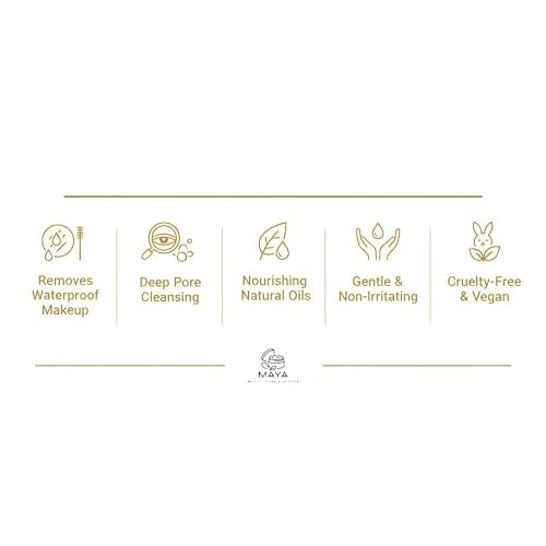 MAYA Olive Plant Essence Cleansing Oil ? Makeup Removing Facial Cleanser for All Skin Types, Nourishing Plant Oils, Deep Pore Cleansing, Hydrating & Non-Greasy ? 250 ml