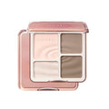 JUDYDOLL Highlight & Contour Palette, All-in-One Matte Highlighter Contour Compact, Natual Finish, Brightening Blendable Face Makeup for Cool Fair and Olive Skin (New Version 01 Wave Shadow Palette)