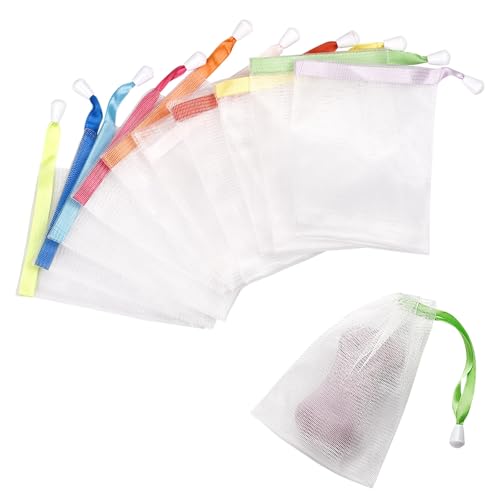 10PCS Mesh Soap Bag Exfoliating Pouch for Shower & Hand Washing