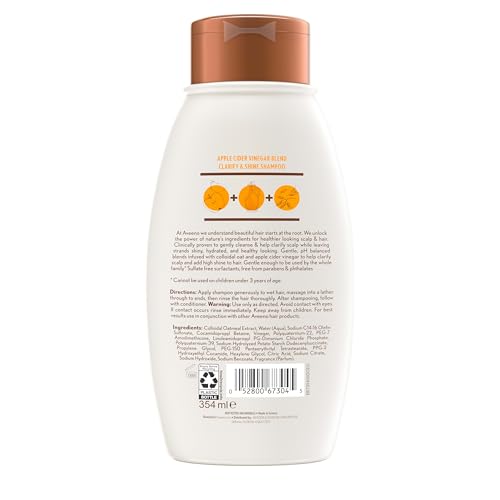 Aveeno Apple Cider Vinegar Clarifying Shampoo - Scalp Care & Shine, 12 fl oz