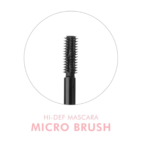 Beauty for Real Hi-Def Mascara, Just Black - Set of 2 - Defining & Volumizing Lash Definer - Humidity & Smudge Proof - Micro Brush Ensures Versatile Application - 1.5 oz