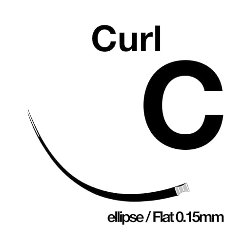 Ellipse Eyelashes 0.15mm Thickness C Curl Length Mixed Sizes 8-14mm Flat Lashes Extensions Volume Soft For Lash Extension(Ellipse,Flat0.15,C,Mixed 8-14mm)