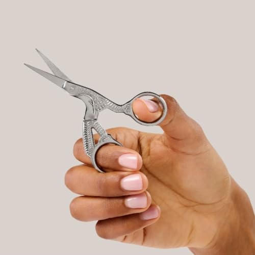 Diane Stainless Steel Stork Eyebrow Scissors 3.75" - Precision Facial Hair Trimmer