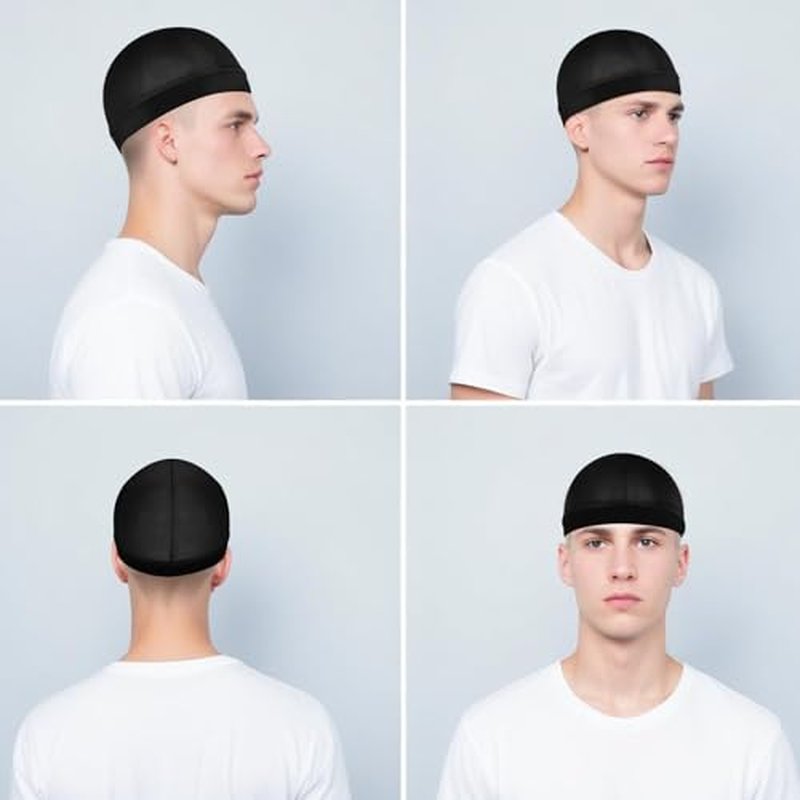 3-Pack Satin Wave Caps for Sleeping & Shower – Unisex Hair Bonnets