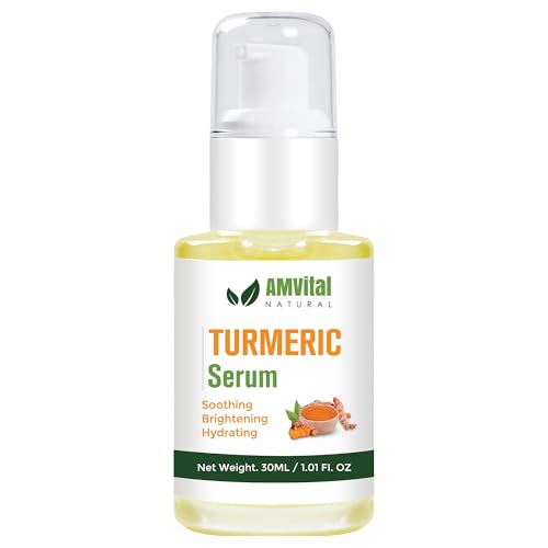 AMVital Turmeric Face Serum ? Hydrating Facial Serum for Dark Spots, Uneven Skin Tone & Radiant Complexion