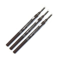 3-in-1 Eyebrow Pencil with Brush & Powder - Black Brown