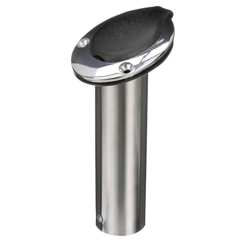 Attwood 66362-7 Stainless Steel Flush Mount Rod Holder, 2-Inch Diameter, 7 ¨ö Inches Long, 30-Degree Top Flange, Open Base End
