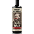 Polished Gentleman Refreshing Beard Shampoo and Face Wash with Peppermint Tea Tree and Argan Oil - for Thicker and Softer Beard (16 oz)