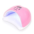 L'UGX 48W UV LED Nail Lamp Nail Dryer for Gel Polish with 3 Timer, Gel Nail Polish Curing UV Light, Perfect for Home Salon Use (Pink)