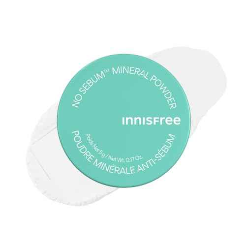 innisfree No Sebum Matte Mineral Powder, Korean Loose Setting Powder for Blurring, Shine Control, Fragrance-Free, Translucent