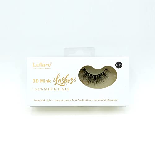 Laflare 3D Real Mink Eyelashes - K05 Reusable Lashes