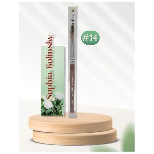 Acrylic Nail Brush Pure Kolinsky Hair Round Shape Redwood handle Size #6 to #22 Pick Your Size (SIZE #14)