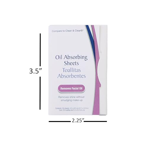 50pc Oil Blotting Sheets - Instant Shine Control for Face