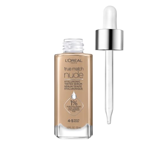 L'Oreal Paris True Match Nude Hyaluronic Tinted Serum Foundation Medium 4-5