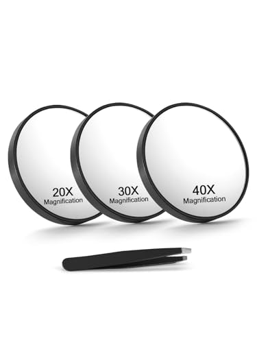 Macaki 20x30x40 Magnifying Mirror Set with Suction Cups